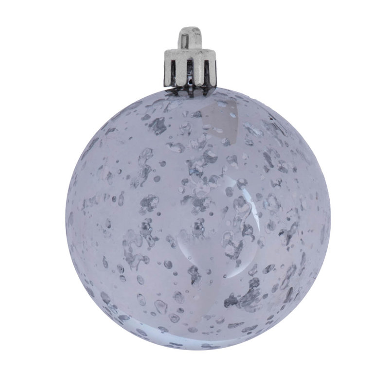 Ornement boule de mercure brillant, H 4,75 po x l 4,75 po x P 4,75 po, Étain