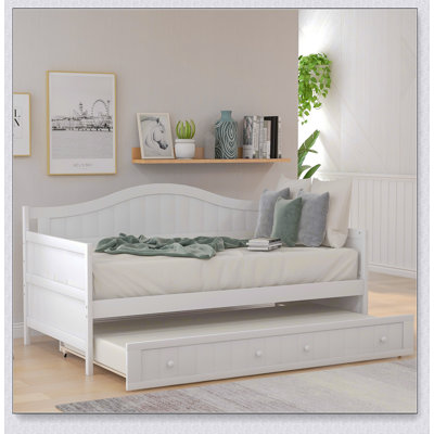 Lit de jour en bois avec lit gigogne, canapé-lit pour chambre à coucher / salon