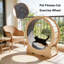 Natural Wood Tone Mdf Cat Exercise Wheel