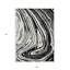 Tapis intérieur lavable abstrait noir 5 pi x 8 pi