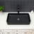 24"X13.5" Black Ceramic Rectangular Vessel Bathroom Sink