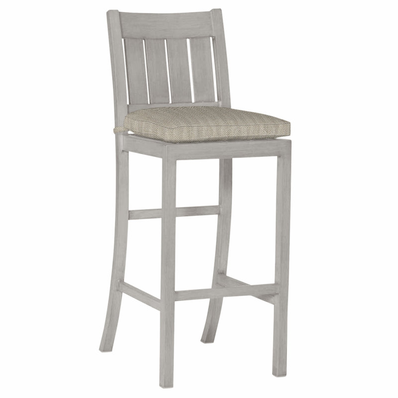 Tabouret de bar Club Wrought, Pas de soudure, Sable à chevrons, Huître