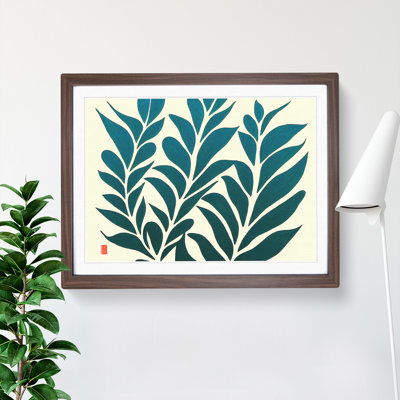 Fern Leaf Silhouette - Single Picture Frame Print