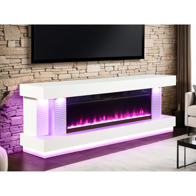 Clumm 71-Inch Tv Stand With Electric Fire Place