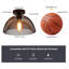 1-Light Modern Farmhouse Semi Flush Mount