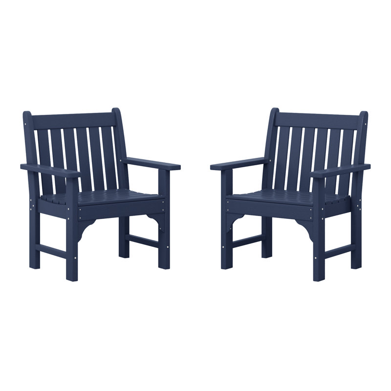 Ensemble de 2 chaises de jardin Laguna Poly, Marine