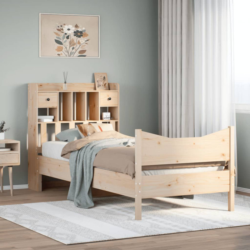 Reidsville Solid Wood Bed, Natural, 180cm W x 200cm D