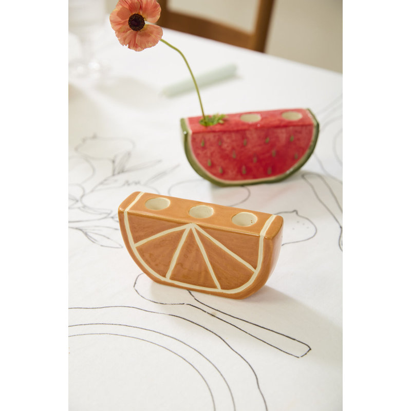 Orange Slice Budvase 6"x 1.5"x 3"