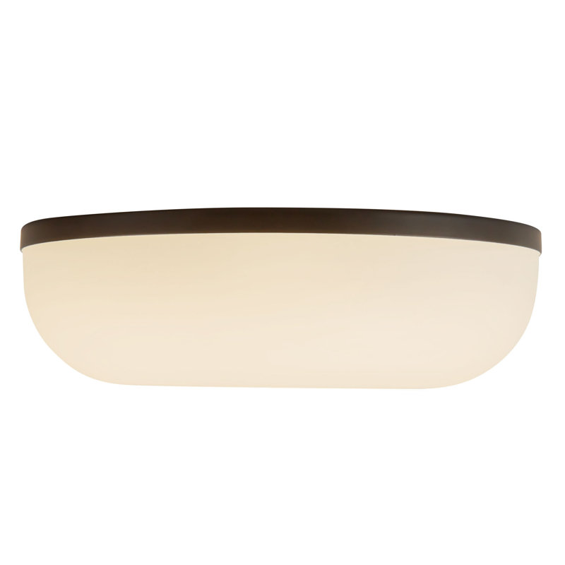 Jada 12-in Gold dimmable LED Flush Mount, Matte Black