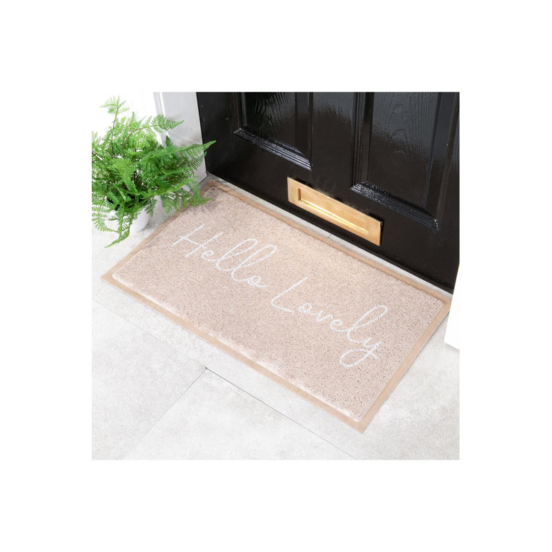 Paillasson Beige Hello Lovely - toutes saisons, 16" x 28"