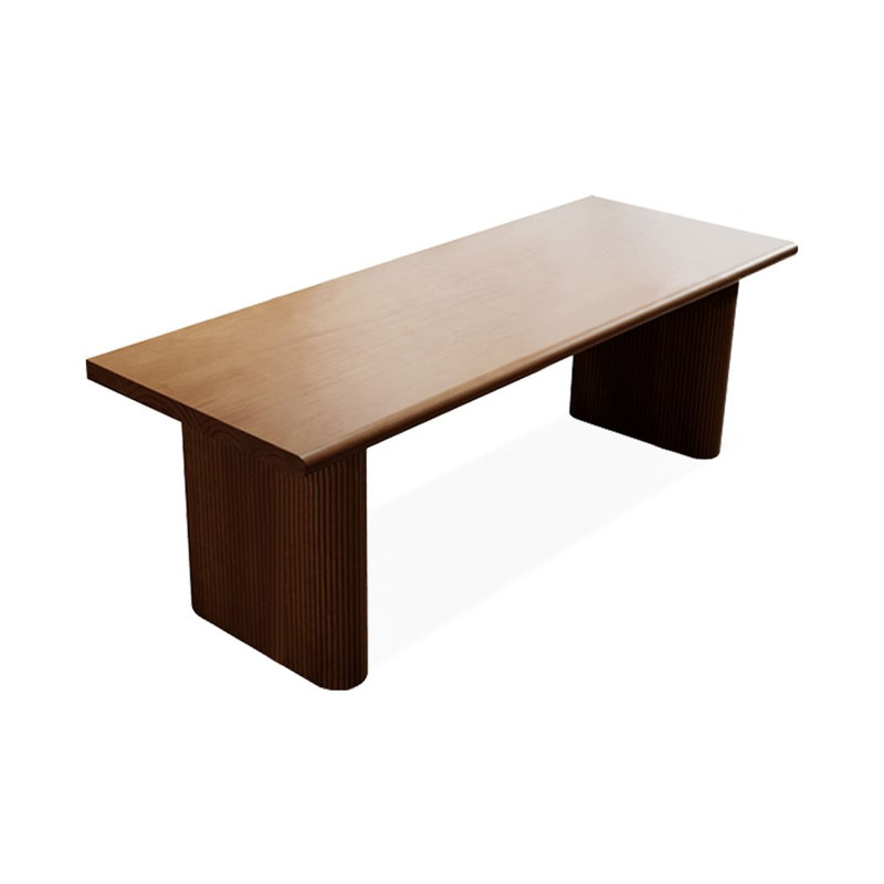 Bureau d'écriture rectangulaire en bois massif noyer, H 29,53 po x l 70,87 po x P 23,62 po