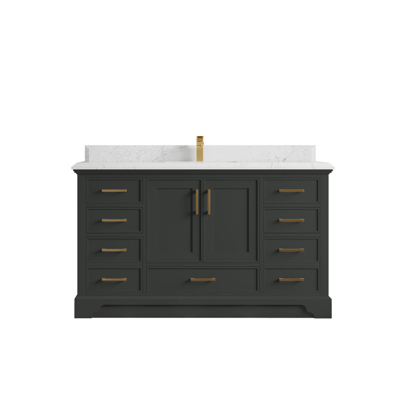 Meuble-lavabo simple avec plateau Charlotte 60