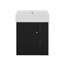 21.6" Wall-Mount Bathroom Vanity With Ceramic Basin, Wooden Floating Undermount Storage Cabinet With 2-Layer Racks, Right Side Storage Design-170521348