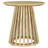 Trey 2Pc Round Coffee and End Table Set, Slatted Base, Mango Wood