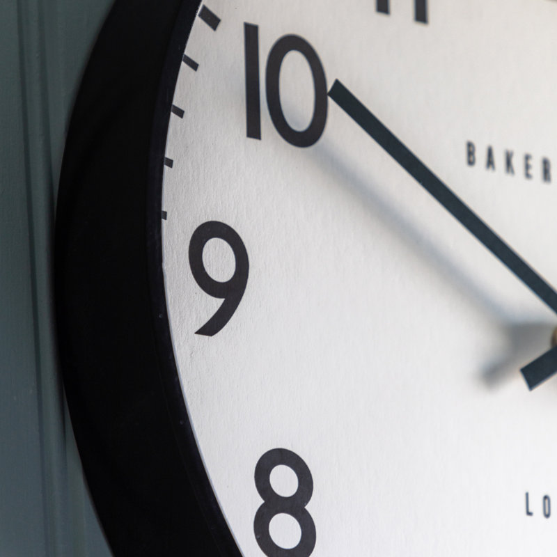 Norton Wall Clock 30cm, Black