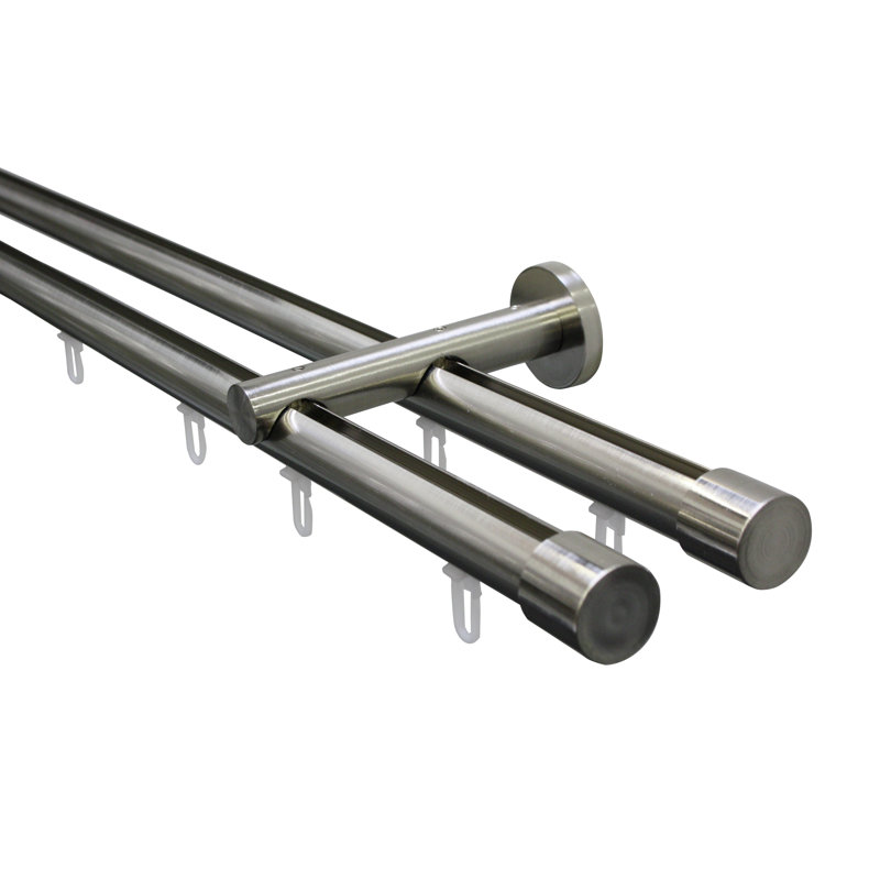 Aakash Stainless Steel 2cm Curtain Track/Rail, 2cm H x 180cm W x 10.5cm D