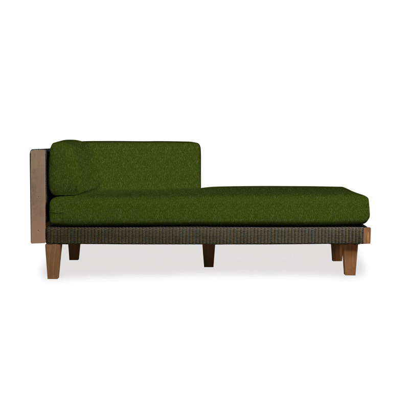 Catalina Outdoor Teak Chaise Lounge, Fife Aruba, Mink
