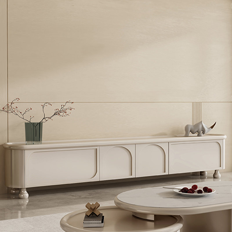 Cream style advanced simple creative TV cabinet, 86.61"