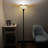 Keedysville Tiffany Torch Floor Lamp Beige Stained Glass Beans LED Bulb Included 12"W*12"D*66"H