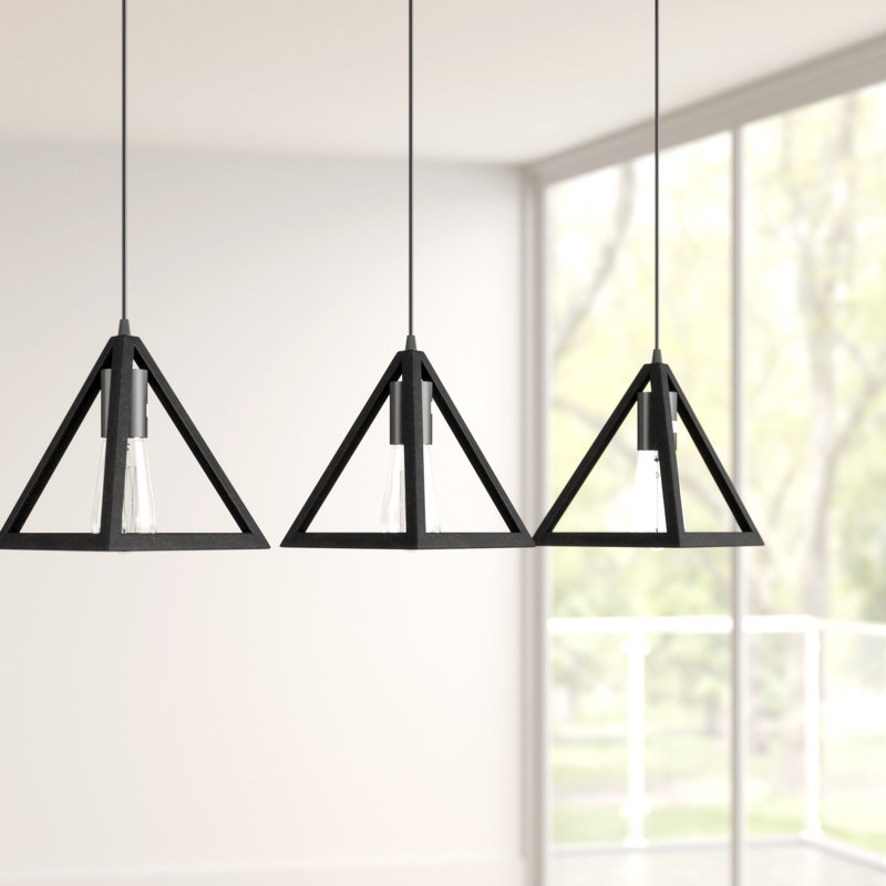 Merriam 3 - Light Brownish Black Kitchen Island Pendant