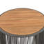 Ensemble de table industrielle rustique, table basse et table d'appoint avec design en corde tissée, ensemble de table moderne et fonctionnel pour le salon et la maison