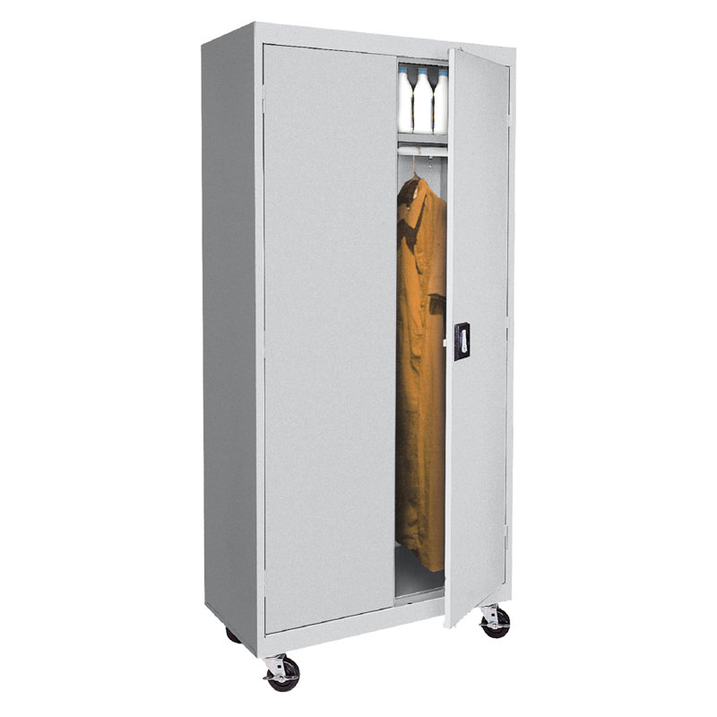 Steel, 78" H x 36" W  x  24" D, Dove Gray
