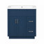 Meuble-lavabo de 30 pouces avec 2 portes, 2 tiroirs, tablette réglable, glissières cachées pour les tiroirs et charnières pour portes