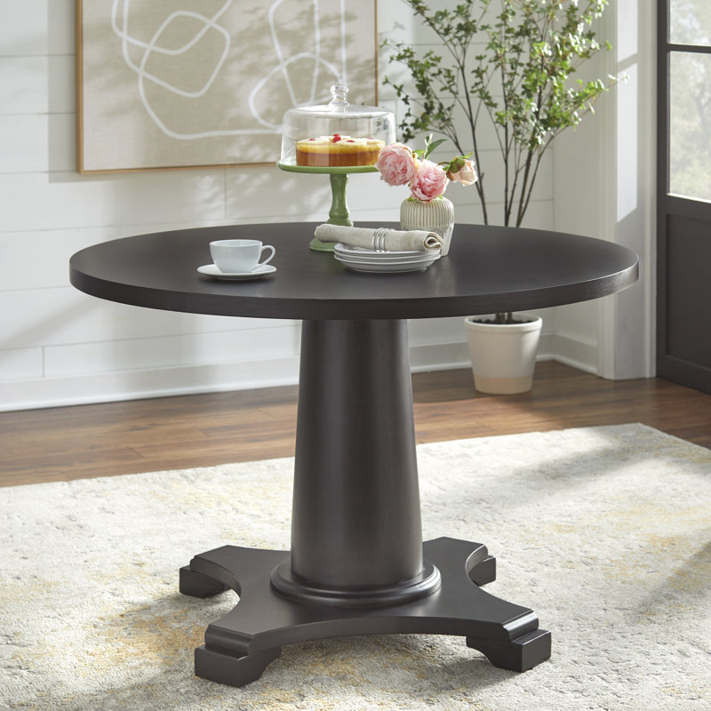 Whitmore 45.25" Pedestal Dining Table, Rustic Brown
