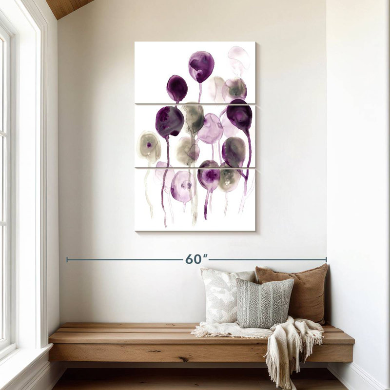 Avery Plum Pods I, 45" H x 28" W