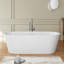 Baignoire autoportante 100% acrylique, baignoire avec rétention de chaleur, baignoire ergonomique pour salle de bain-129083057