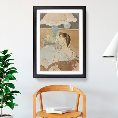 Woman by the Lamp by Mary Cassatt - Picture Frame Painting