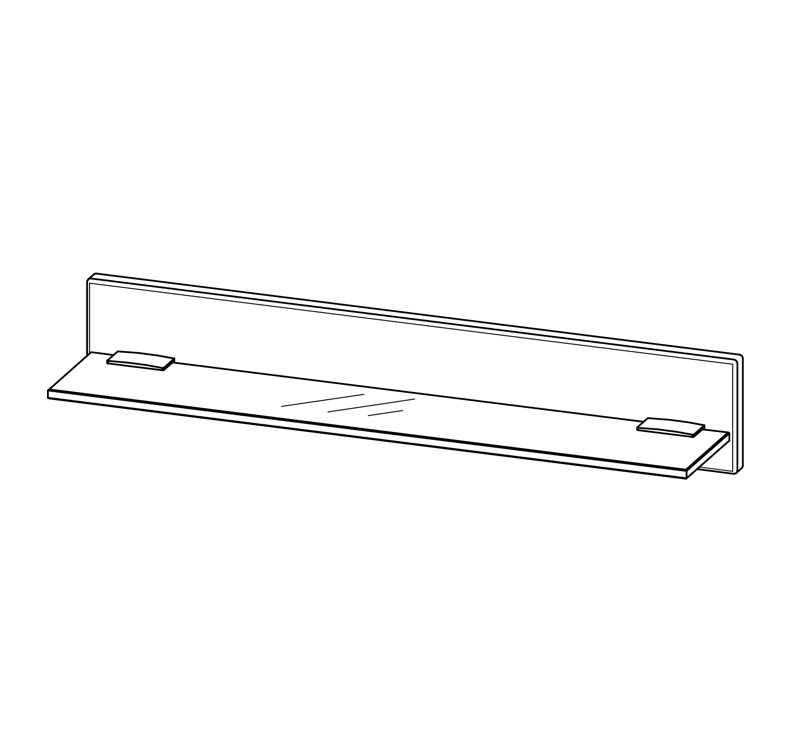 Liquid 1 Piece Floating Shelf