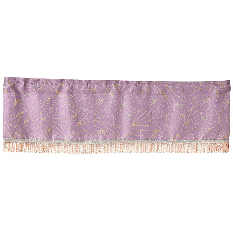 Swink Geometric Tailored Window Valance, Cranberry