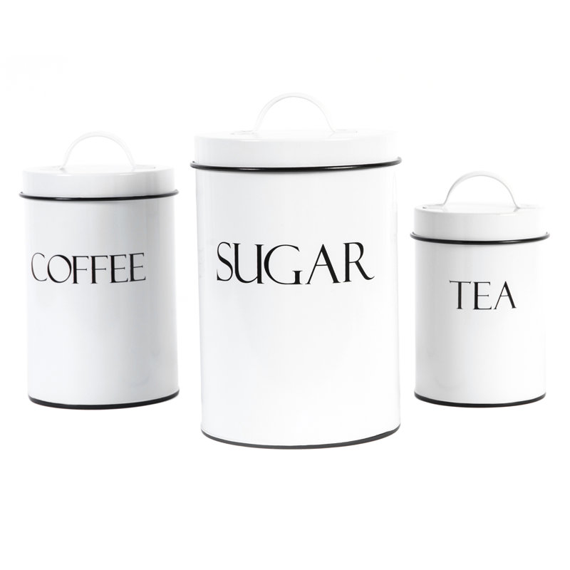 Outshine Farmhouse Nesting Kitchen Canister, White