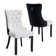 Kingson Modern Glam Tufted Two-Tone Dining Chair with Nailhead Trim & Back Pull Ring