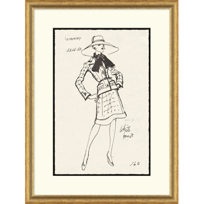 Vintage Fashion Sketches Print by Esther Larson