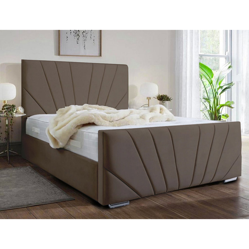 Ebenezer Upholstered Bed Frame, Single (3'), Mole