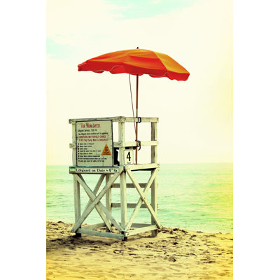 Carrol Lifeguard Tower by Elinedesignservices - Wrapped Canvas Print