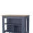 Kronos Ash and Kronos Blue Kitchen Island with Open Shelf