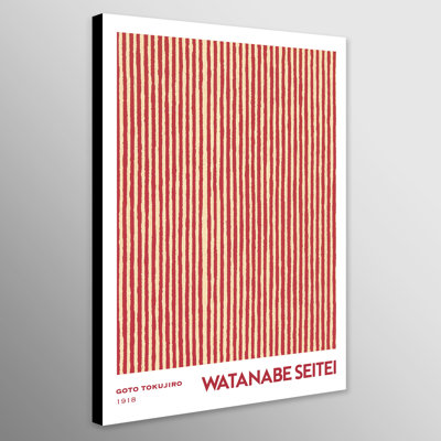Red Stripes by Watanabe Seitei - Wrapped Canvas Art Prints