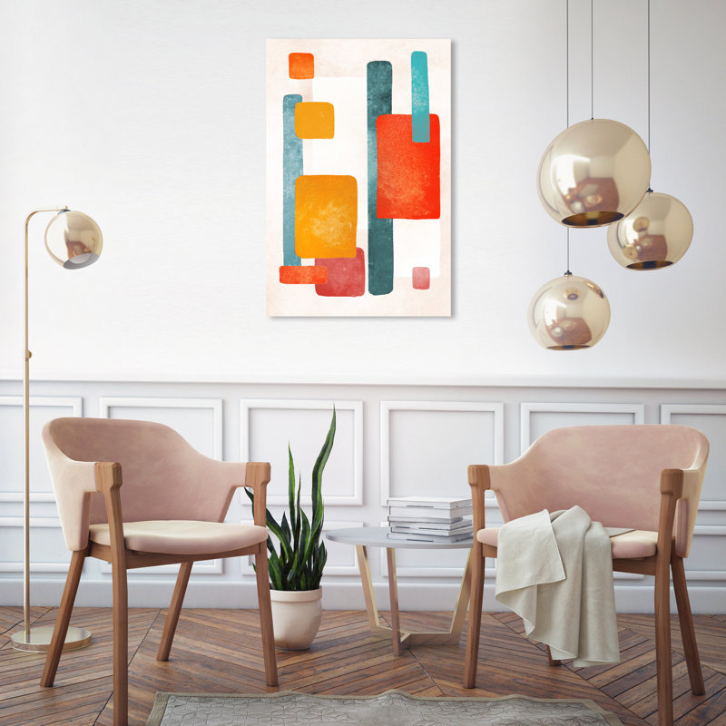 «Blue and Orange Love», reproduction d'impression sur toile, Toile tendue, H 30 po x l 20 po x P 1,5 po