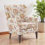 Chaise d'appoint Colette avec finition en bois marocain et coussin amovible moelleux