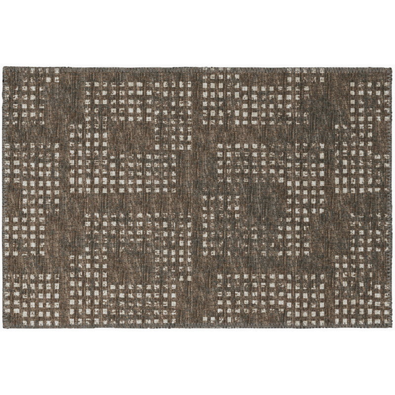 Idelia Performance Chenille Washable Indoor / Outdoor Rug, Rectangle 1'8" x 2'6"