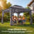 12 Ft. X 12 Ft. Pop Up Gazebo Canopy Tent with Mosquito Netting, One-Push Instant Setup, Height Adjustable Outdoor Canopy-128919888-128919889