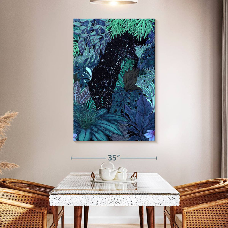 Brampt Jungle At Night, 51" H x 34" W