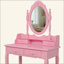 Ensemble de coiffeuse avec miroir et tabouret rembourré Princess-129189467
