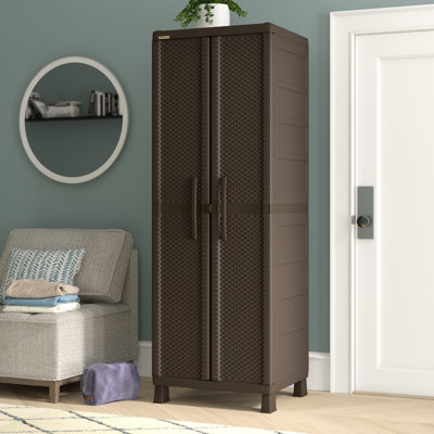 Armoire-penderie en résine de rotin Wardlaw