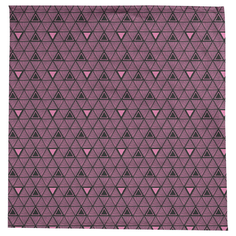 Nappe triangles dessinés à la main classiques, Rose pâle et noir