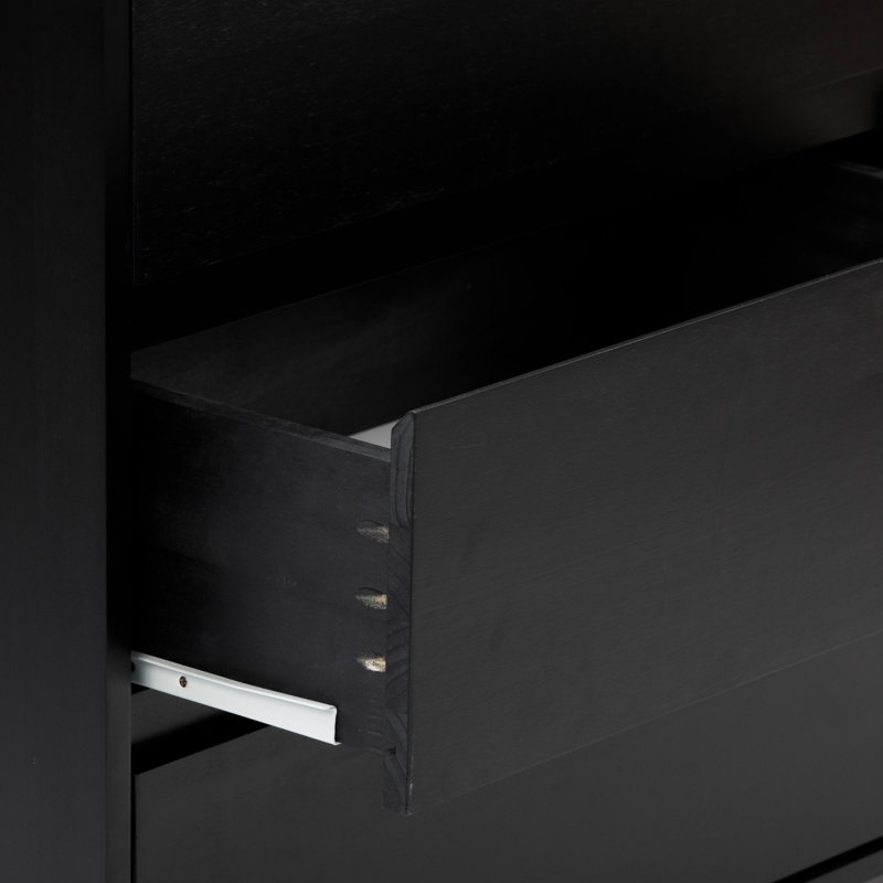Lauritzen Scandinavian 6-Drawer Dresser, Black