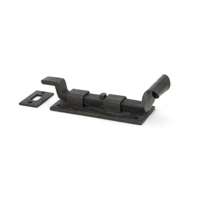 Fishtail Cranked Door Bolt, Beeswax